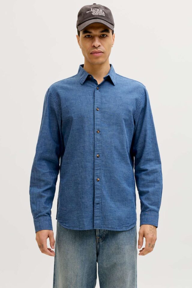 JJESUMMER LINEN BLEND SHIRT L/S SN