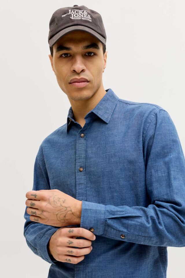 JJESUMMER LINEN BLEND SHIRT L/S SN