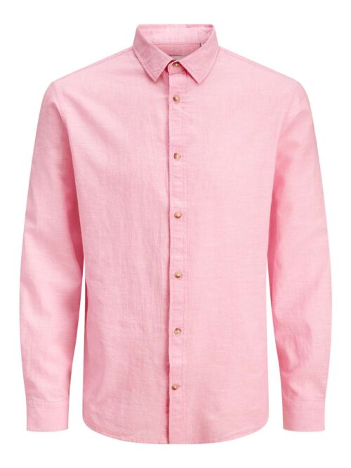 JJESUMMER LINEN BLEND SHIRT L/S SN Prism Pink