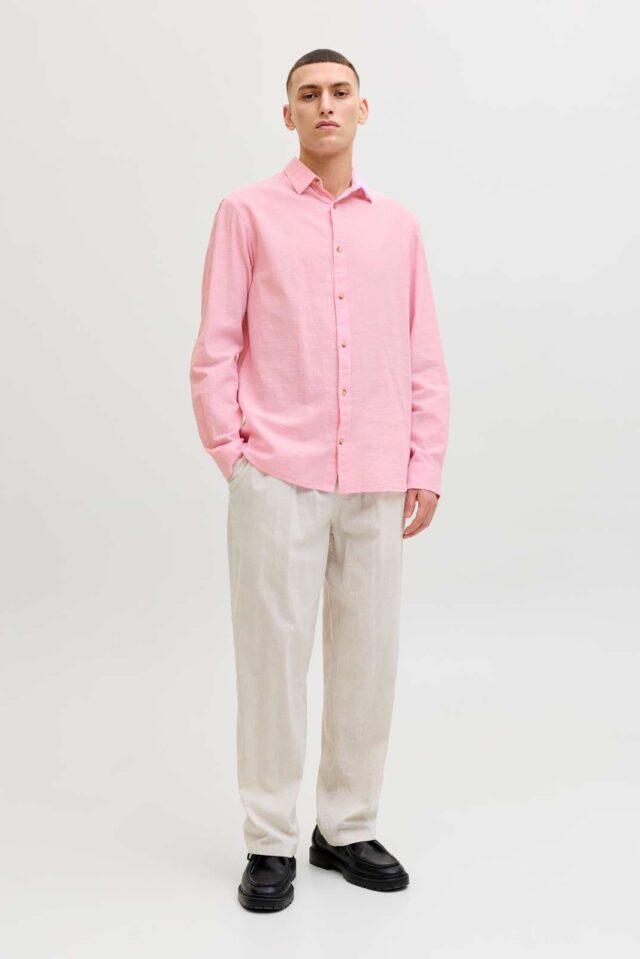 JJESUMMER LINEN BLEND SHIRT L/S SN