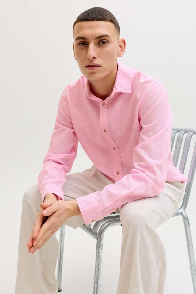 JJESUMMER LINEN BLEND SHIRT L/S SN