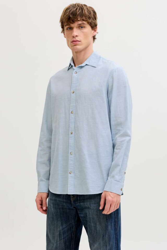 JJESUMMER LINEN BLEND SHIRT L/S SN