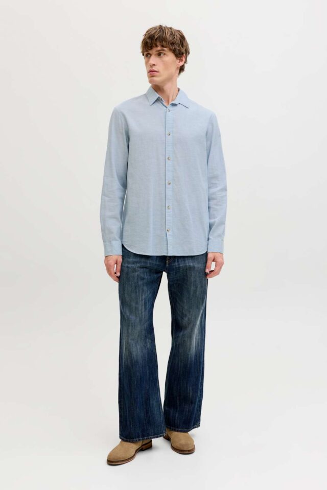 JJESUMMER LINEN BLEND SHIRT L/S SN