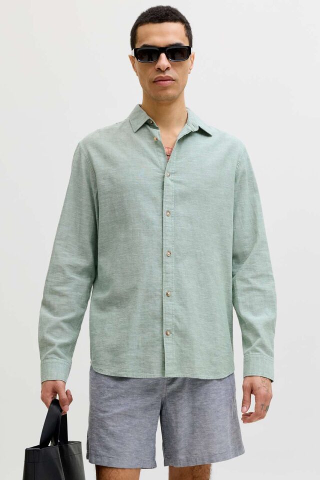 JJESUMMER LINEN BLEND SHIRT L/S SN