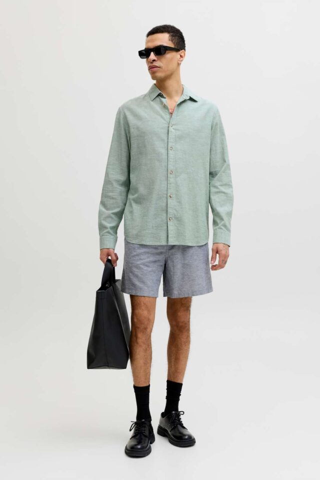 JJESUMMER LINEN BLEND SHIRT L/S SN