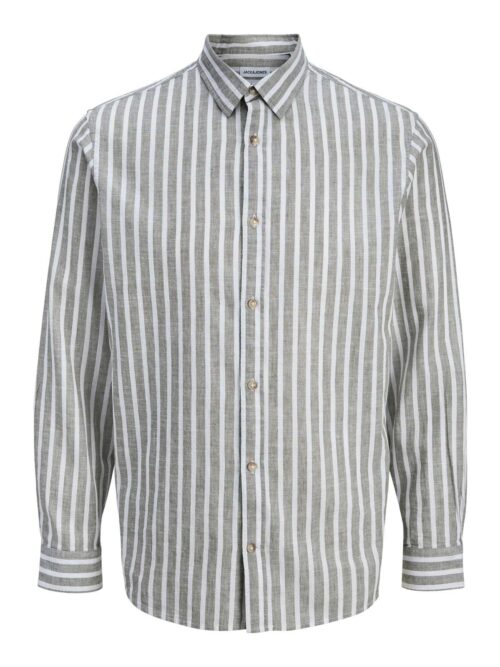 JJESUMMER LINEN BLEND SHIRT L/S SN Vetiver