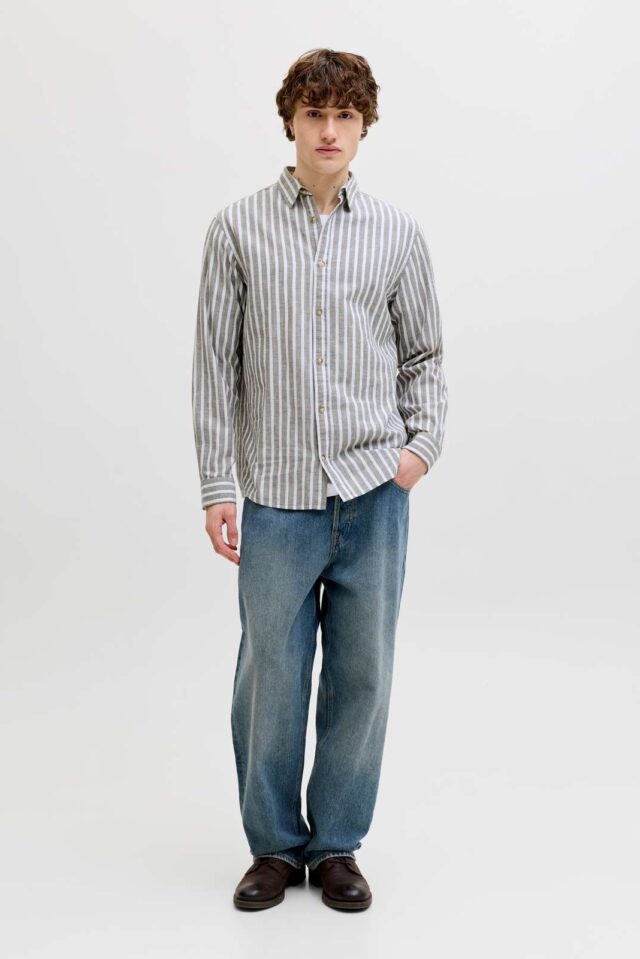 JJESUMMER LINEN BLEND SHIRT L/S SN