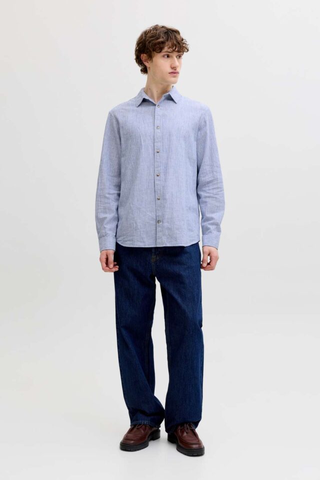JJESUMMER LINEN BLEND SHIRT L/S SN