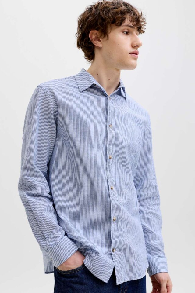 JJESUMMER LINEN BLEND SHIRT L/S SN