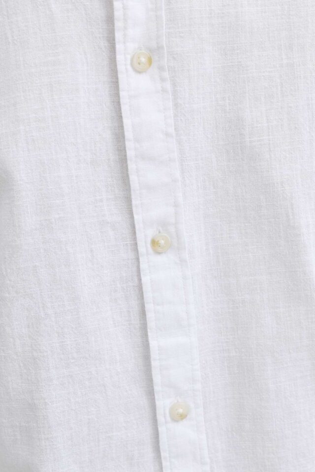 JJESUMMER LINEN BLEND BAND SHIRT L/S SN