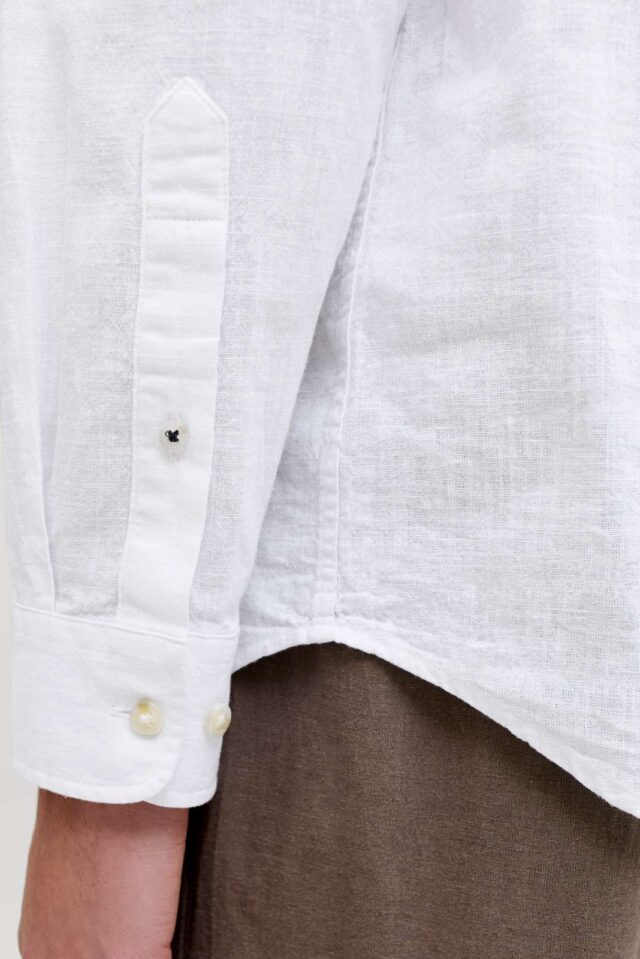 JJESUMMER LINEN BLEND BAND SHIRT L/S SN