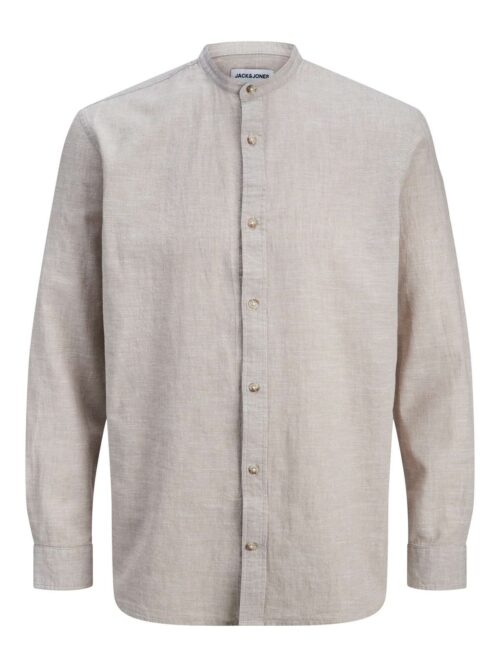 JJESUMMER LINEN BLEND BAND SHIRT L/S SN String
