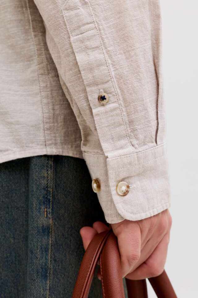 JJESUMMER LINEN BLEND TUNIC SHIRT L/S SN