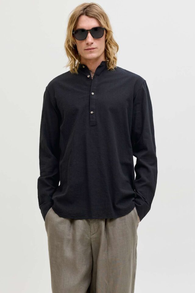 JJESUMMER LINEN BLEND TUNIC SHIRT L/S SN