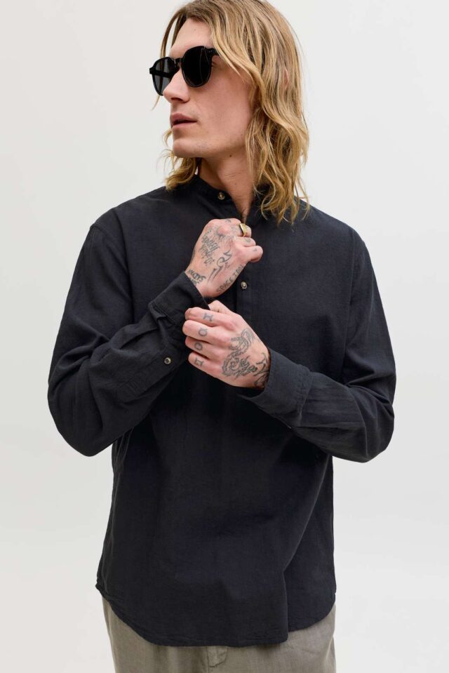 JJESUMMER LINEN BLEND TUNIC SHIRT L/S SN