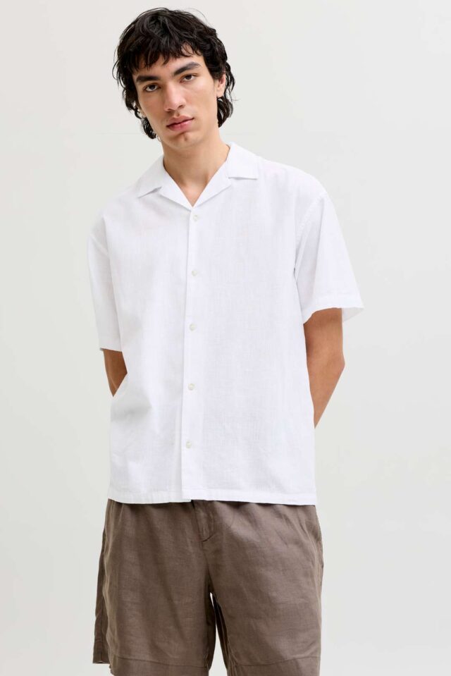 JJESUMMER LINEN BLEND RESORT SHIRT SS SN