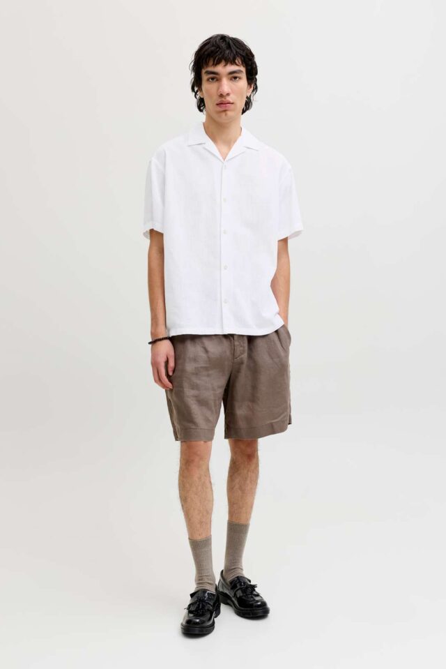 JJESUMMER LINEN BLEND RESORT SHIRT SS SN