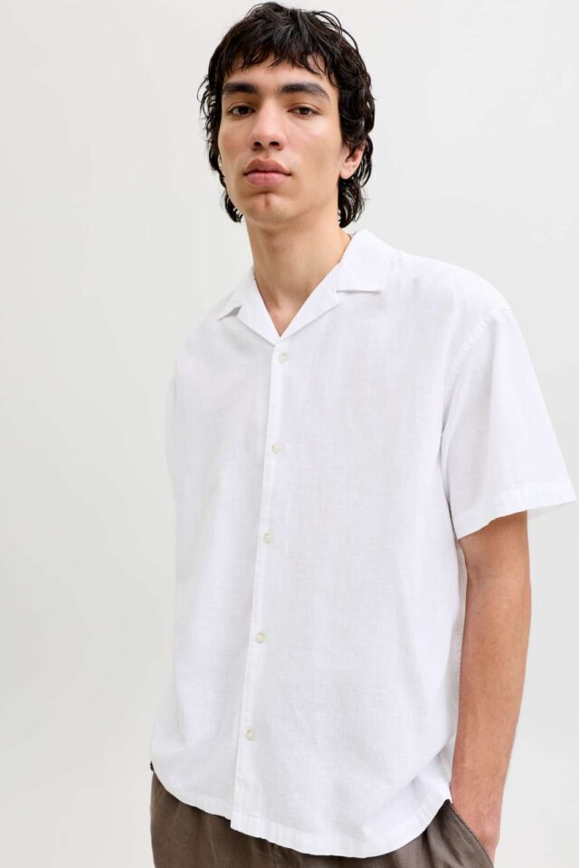 JJESUMMER LINEN BLEND RESORT SHIRT SS SN
