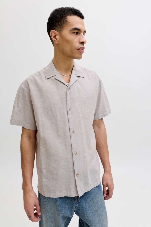 JJESUMMER LINEN BLEND RESORT SHIRT SS SN