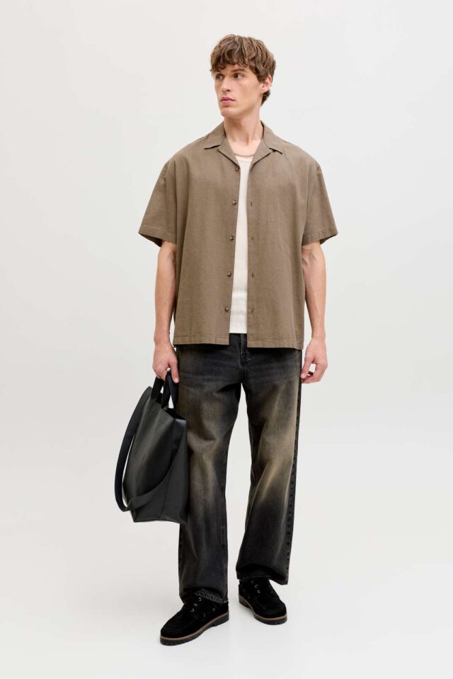 JJESUMMER LINEN BLEND RESORT SHIRT SS SN