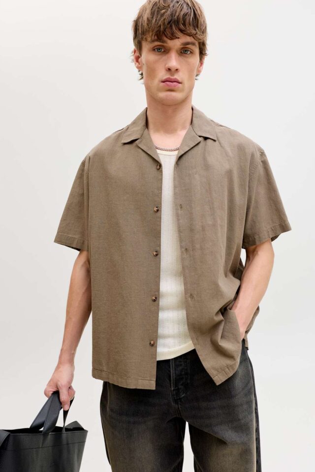 JJESUMMER LINEN BLEND RESORT SHIRT SS SN