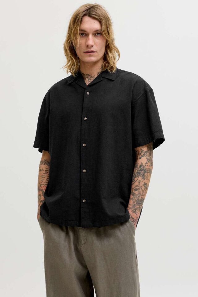 JJESUMMER LINEN BLEND RESORT SHIRT SS SN