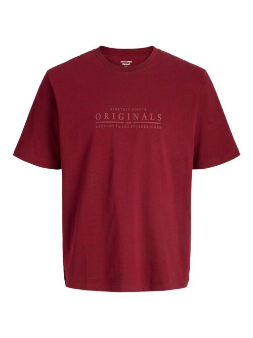 JORCATSKILLS MINIMAL TEE CREW NECK LN Cabernet