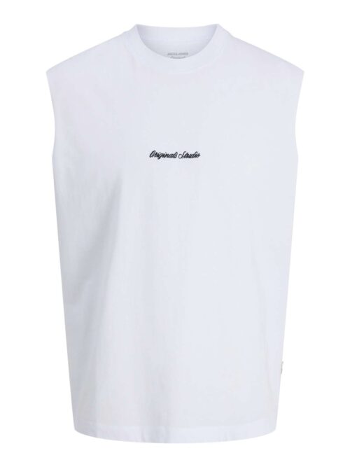 JORNORREBRO EMB TEE SL CREW NECK LN Bright White