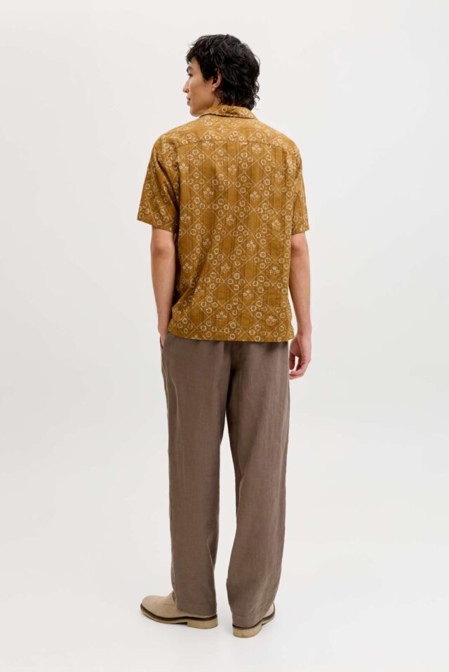 JPRBLULYON PRINT DOBBY S/S SHIRT SN