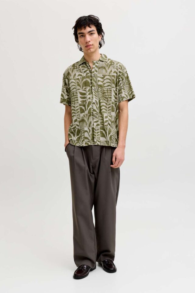 JPRBLULYON PRINT DOBBY S/S SHIRT SN