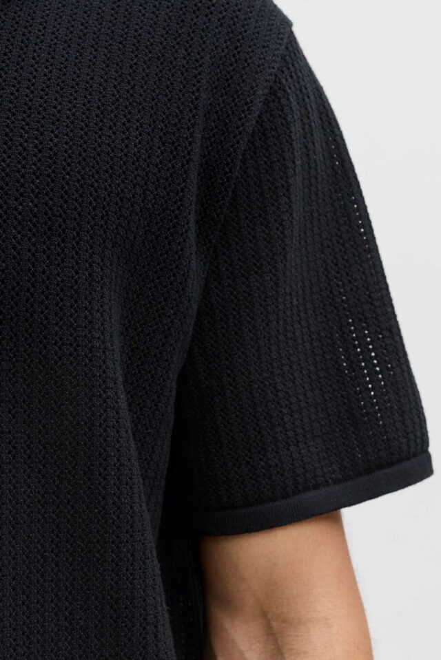 JJEJERRY KNIT SPLIT NECK POLO SS