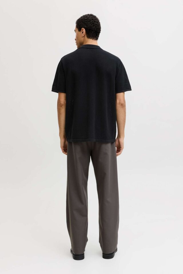 JJEJERRY KNIT SPLIT NECK POLO SS