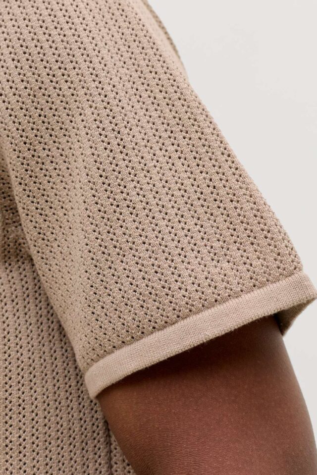 JJEJERRY KNIT SPLIT NECK POLO SS