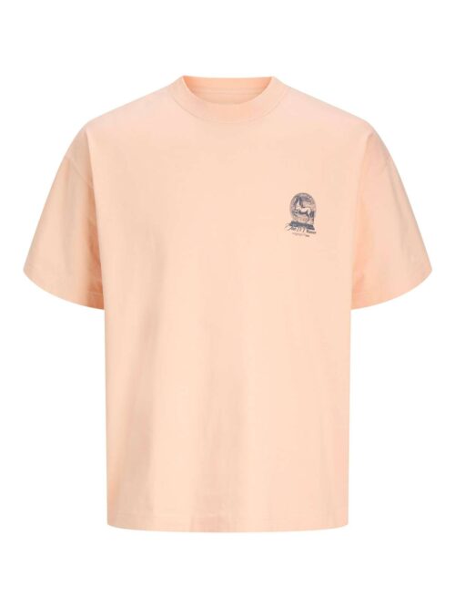JORMAINE BACK TEE SS CREW NECK SN Peach Melba
