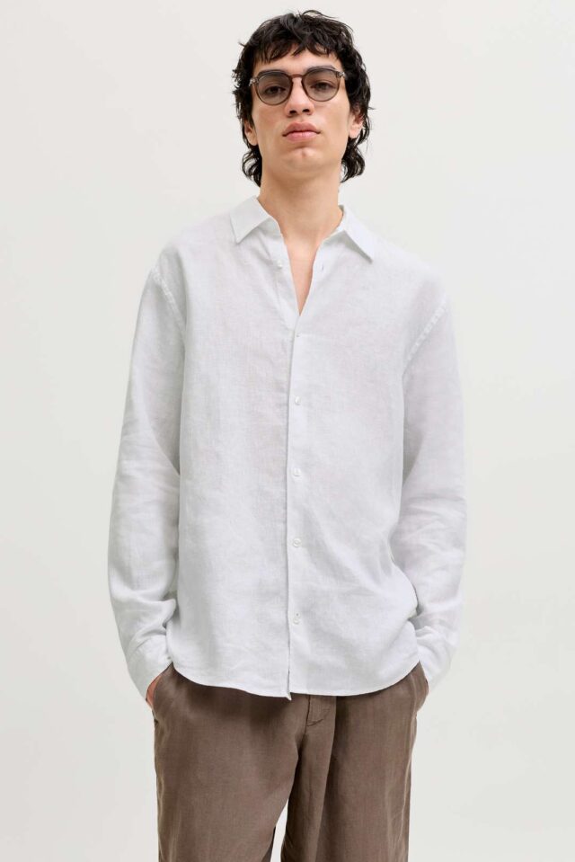 JPRBLALAWRENCE LINEN LS SHIRT SN