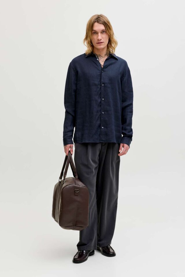 JPRBLALAWRENCE LINEN LS SHIRT SN