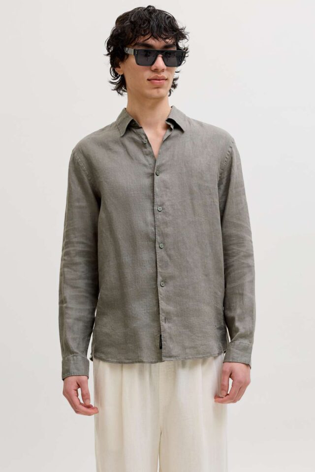 JPRBLALAWRENCE LINEN LS SHIRT SN