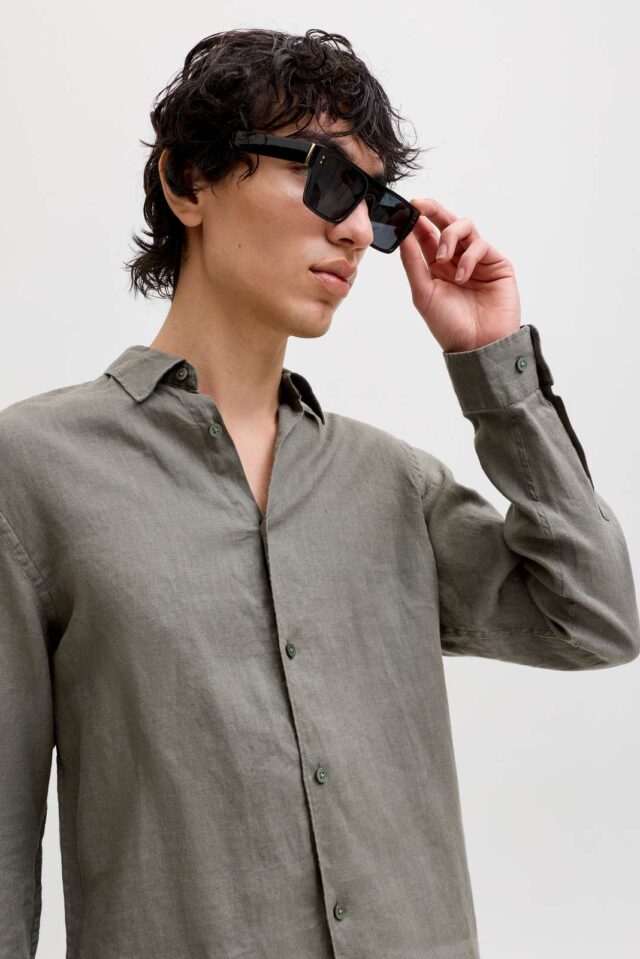 JPRBLALAWRENCE LINEN LS SHIRT SN