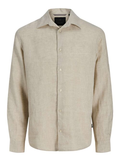 JPRBLALAWRENCE LINEN LS SHIRT SN Silver Lining