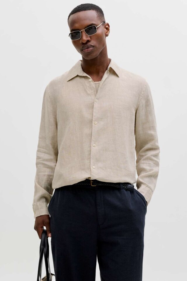 JPRBLALAWRENCE LINEN LS SHIRT SN