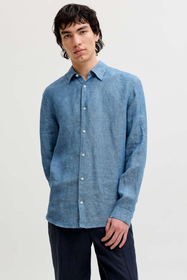 JPRBLALAWRENCE LINEN LS SHIRT SN
