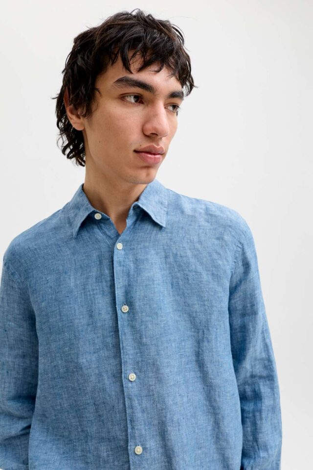 JPRBLALAWRENCE LINEN LS SHIRT SN