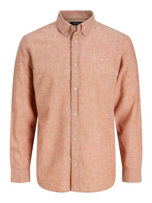 JPRBLUSUMMER LINEN BL SHIELD LS SHIRT LN Amber Brown