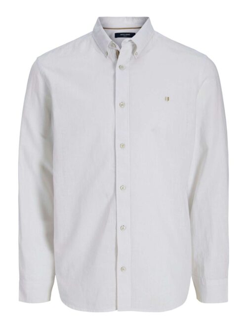 JPRBLUSUMMER LINEN BL SHIELD LS SHIRT LN Bright White