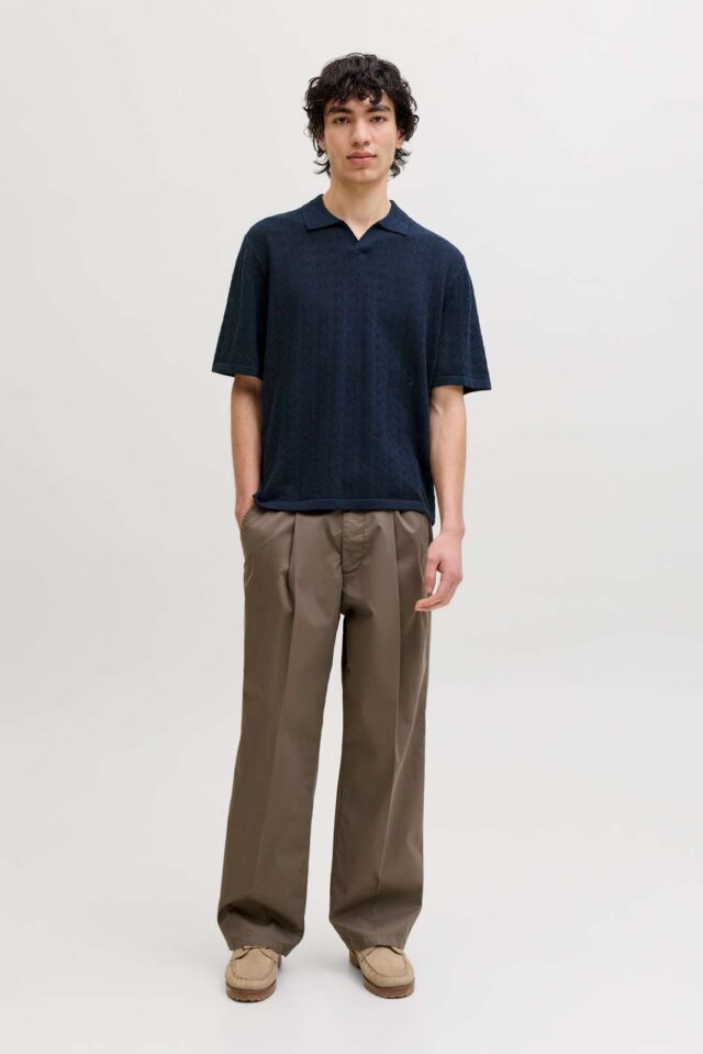 JORTYLER KNIT SS SPLIT NECK POLO SN