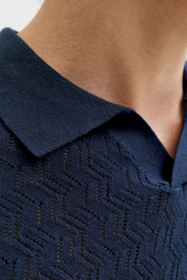 JORTYLER KNIT SS SPLIT NECK POLO SN