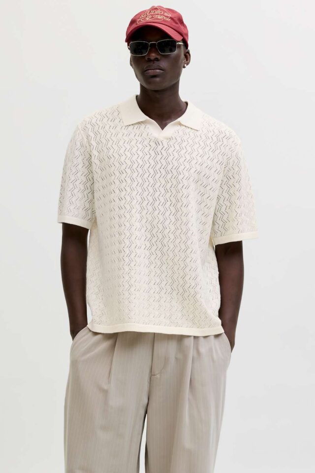 JORTYLER KNIT SS SPLIT NECK POLO SN