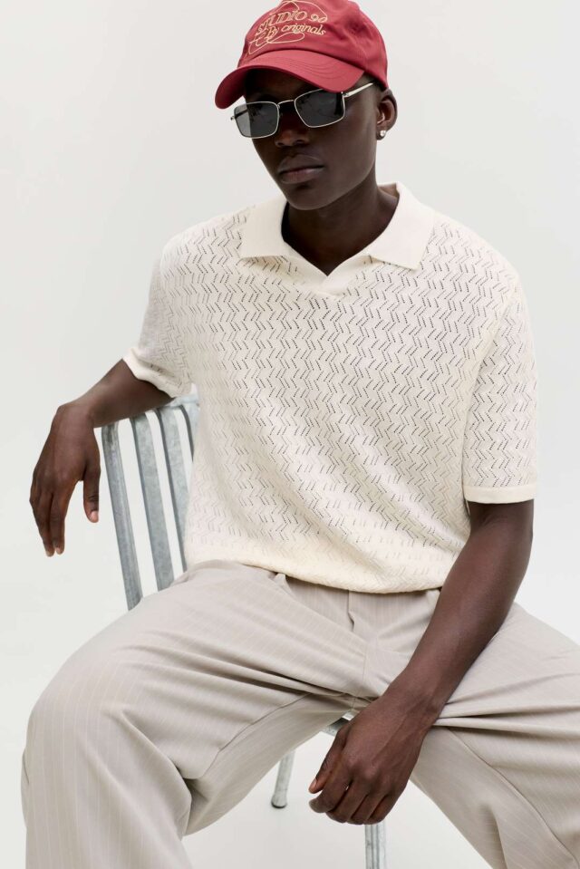 JORTYLER KNIT SS SPLIT NECK POLO SN