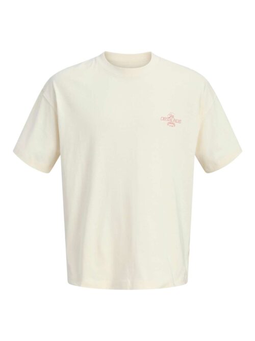 JORSANREMO BACK TEE SS CREW NECK SN Antique White