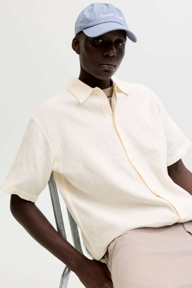 JORMONTAUK WAVY TEXTURE SHIRT SS SN